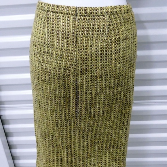 Barneys New York Gold Brocade Pencil Skirt sz 8 - Picture 6 of 8